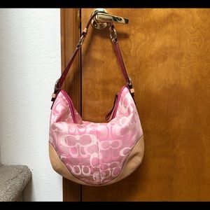 EUC!!! Coach Pink Optic Hobo Bag - Medium